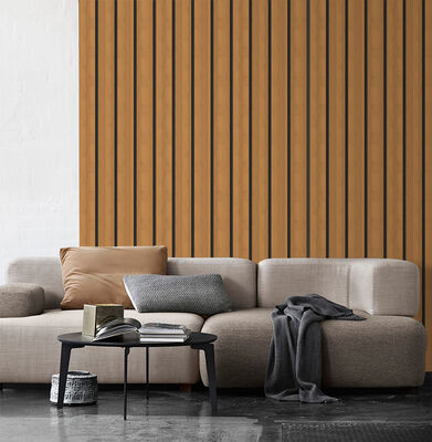 작은 공공 장소 장식을 위한 자동 접착 가동 가능한 목제 곡물 석쇠 패널